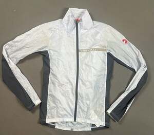 Castelli Squadra Stretch Cycling Windbreaker Jacket Silver Gray Size S